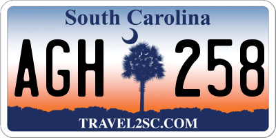 SC license plate AGH258