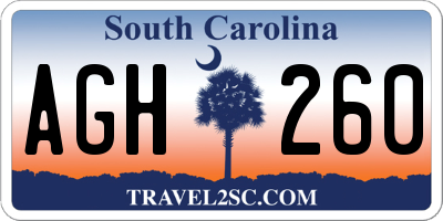 SC license plate AGH260