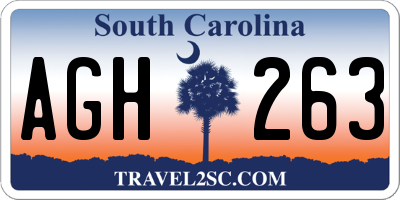 SC license plate AGH263