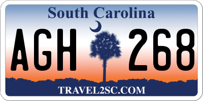 SC license plate AGH268