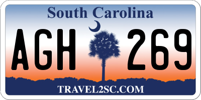 SC license plate AGH269