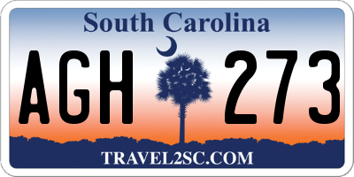 SC license plate AGH273