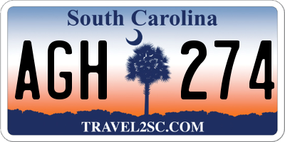 SC license plate AGH274
