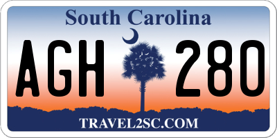 SC license plate AGH280