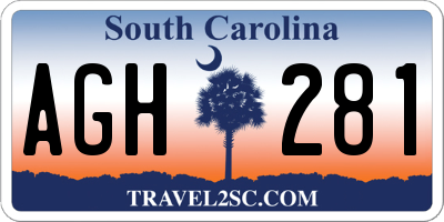 SC license plate AGH281