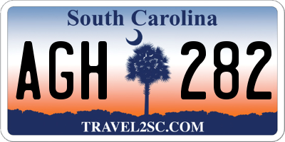 SC license plate AGH282