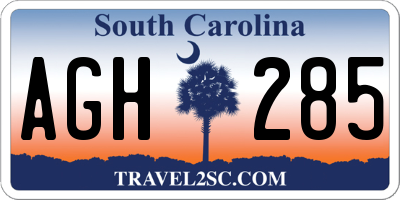 SC license plate AGH285
