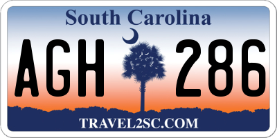 SC license plate AGH286