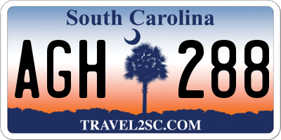 SC license plate AGH288