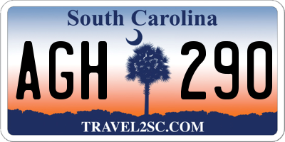 SC license plate AGH290