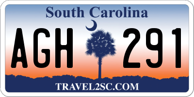 SC license plate AGH291
