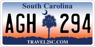 SC license plate AGH294