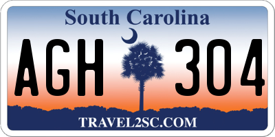 SC license plate AGH304