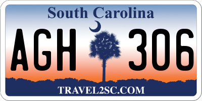 SC license plate AGH306