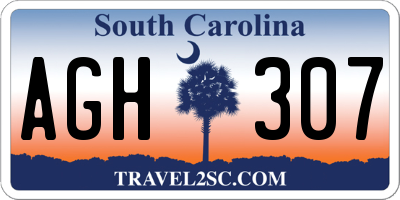 SC license plate AGH307