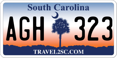 SC license plate AGH323
