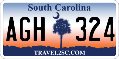 SC license plate AGH324