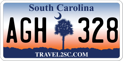 SC license plate AGH328