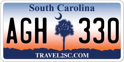 SC license plate AGH330