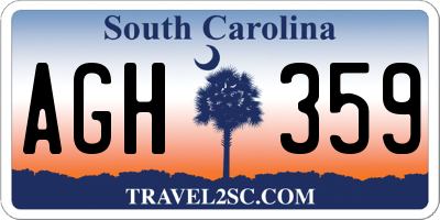 SC license plate AGH359