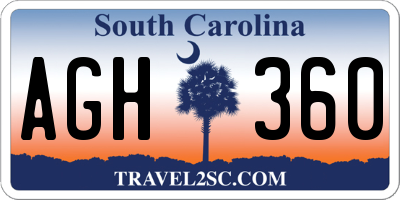 SC license plate AGH360