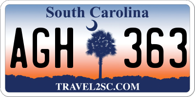 SC license plate AGH363