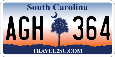 SC license plate AGH364