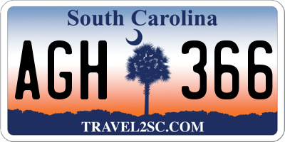SC license plate AGH366