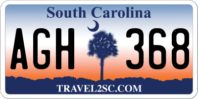SC license plate AGH368