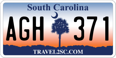SC license plate AGH371