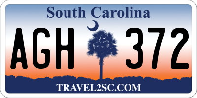 SC license plate AGH372