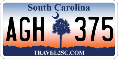 SC license plate AGH375