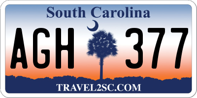 SC license plate AGH377