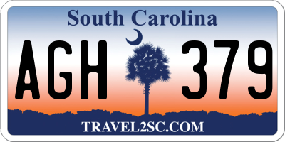 SC license plate AGH379