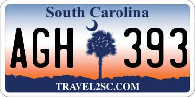 SC license plate AGH393