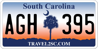SC license plate AGH395
