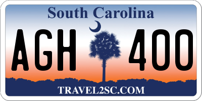 SC license plate AGH400