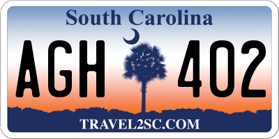 SC license plate AGH402