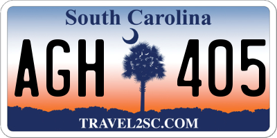 SC license plate AGH405