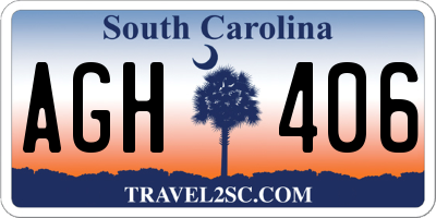 SC license plate AGH406