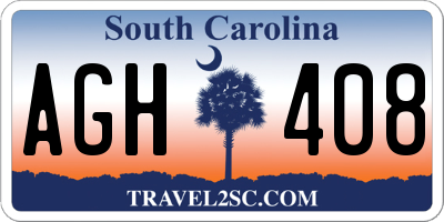 SC license plate AGH408