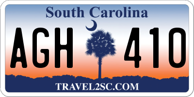 SC license plate AGH410