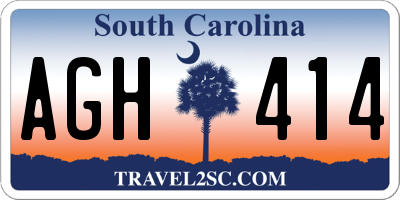 SC license plate AGH414