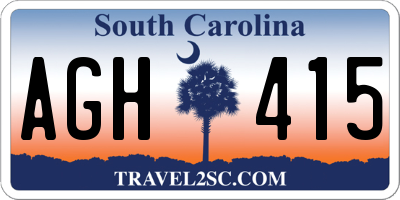 SC license plate AGH415