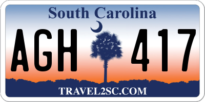 SC license plate AGH417