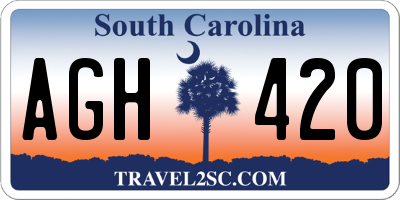 SC license plate AGH420