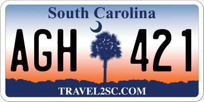SC license plate AGH421