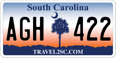 SC license plate AGH422