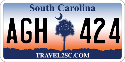 SC license plate AGH424