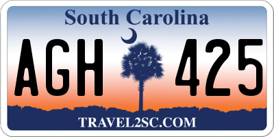 SC license plate AGH425